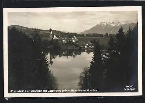 AK Högelwörth bei Teisendorf, Bayerisches Hochland, Teilansicht mit Untersberg