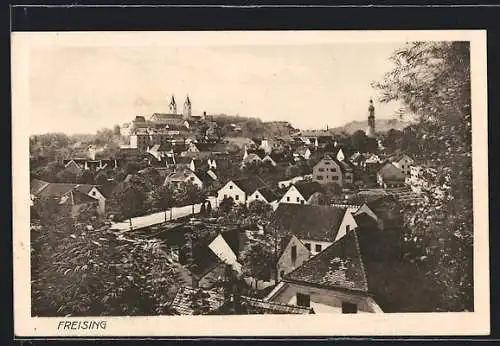 AK Freising, Ortsansicht aus der Vogelschau