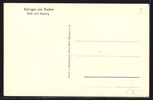 AK Esslingen a. Neckar, Blick vom Eisberg