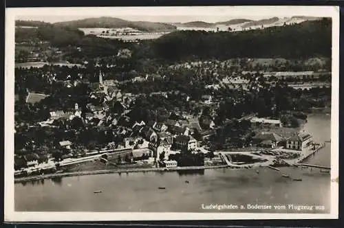 AK Ludwigshafen a. Bodensee, Ortsansicht vom Flugzeug aus gesehen