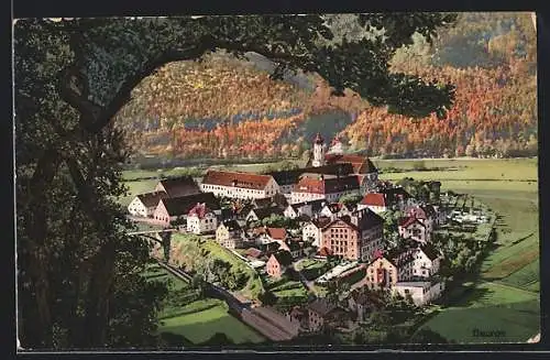 AK Beuron, Ortsansicht mit Benediktinerkloster
