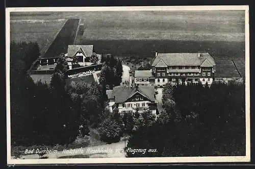 AK Bad Dürrheim, Heilstätte Hirschhalde vom Flugzeug aus gesehen