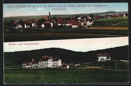 AK Bad Dürrheim, Totalansicht, Kinder- und Landessolbad
