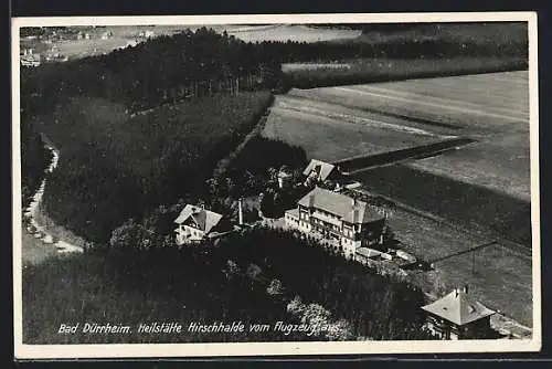 AK Bad Dürrheim, Heilstätte Hirschhalde vom Flugzeug aus gesehen