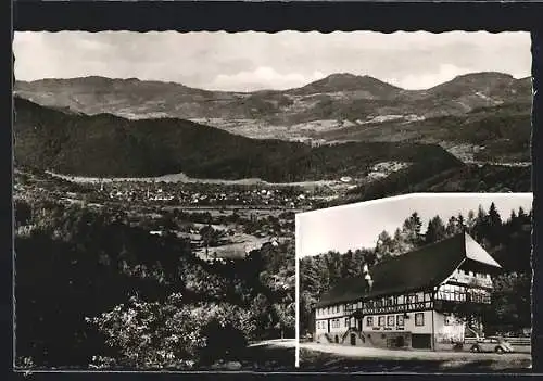 AK Schönberg-Geroldseck /Baden, Ortsansicht, Gasthof und Pension zum Löwen