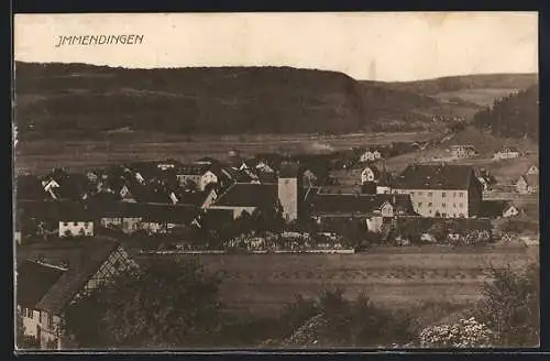 AK Immendingen, Ortsansicht aus der Vogelschau