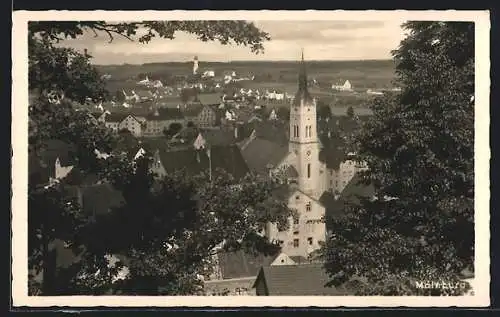 AK Mainburg, Ortspanorama aus der Vogelschau