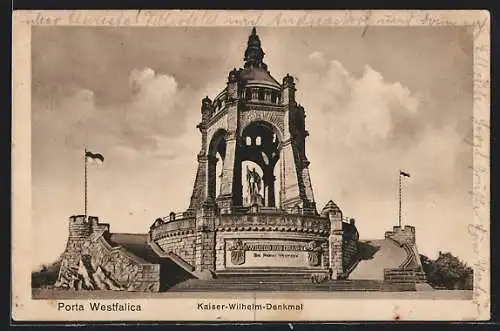 AK Minden i. W., Porta Westfalica, Kaiser-Wilhelm-Denkmal