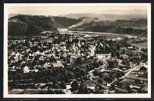 AK Schongau i. Oberbayern, Teilansicht mit Kirche