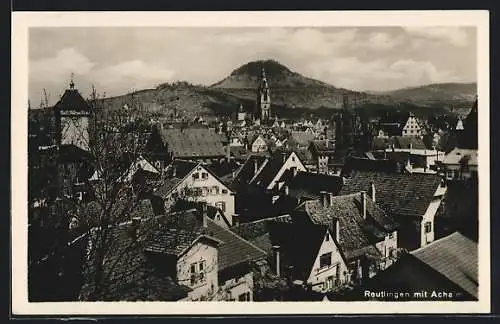 AK Reutlingen, Gesamtansicht mit Blick auf Achalm