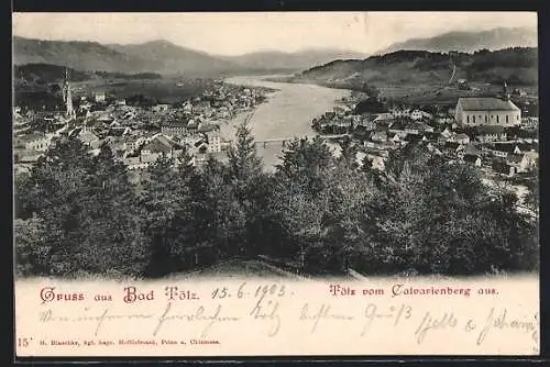 AK Bad Tölz, vom Calvarienberg aus, um 1900