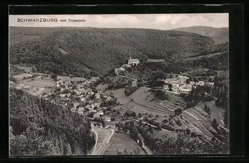 AK Schwarzburg, Ortsansicht vom Trippstein gesehen