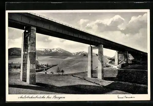 AK Bergen, Autobahnbrücke bei Bergen