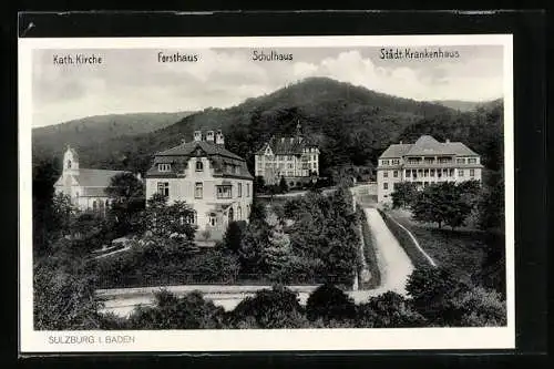 AK Sulzburg /bad. Schwarzwald, Ortspartie mit Häusern