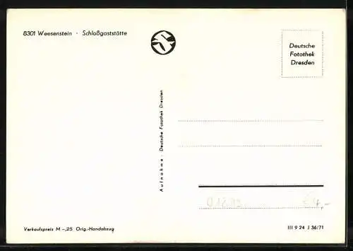 AK Weesenstein, Schlossgaststätte