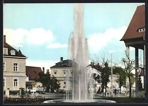 AK Schwabach /Mfr., Schillerplatz mit Brunnen