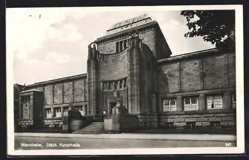 AK Mannheim, Städt. Kunsthalle, Aussenansicht