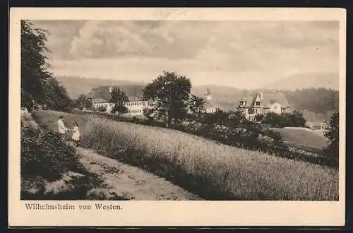 AK Wilhelmsheim, Blick von Westen