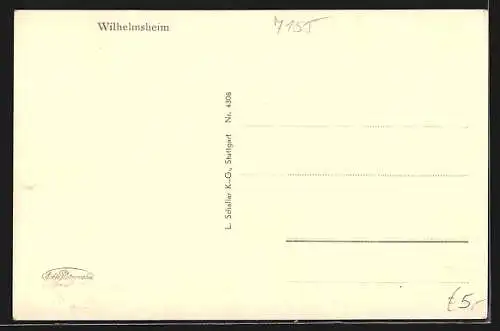 AK Oppenweiler, Wilhelmsheim mit Promenade aus der Vogelschau