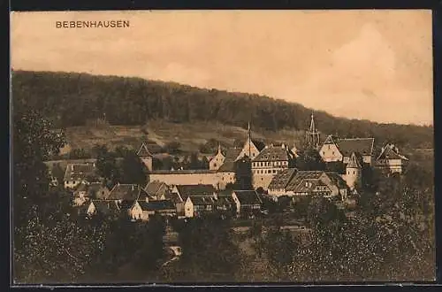 AK Bebenhausen, Ortsansicht aus der Vogelschau
