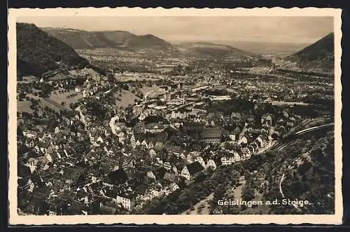 AK Geislingen a. d. Steige, Totalansicht von einem Berg aus