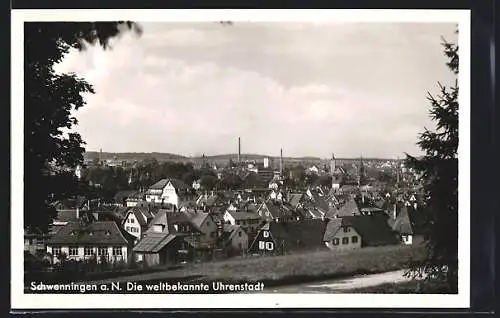 AK Schwenningen a. N., Blick über die Dächer