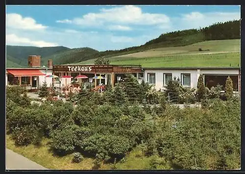 AK Freienohl /Sauerland, Hotel Teehaus Bretthauer, Hofansicht