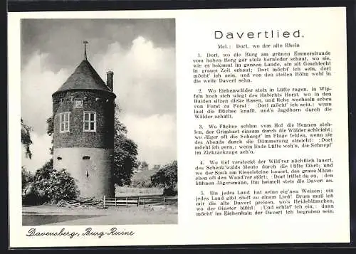 AK Davensberg, Burg-Ruine, Davertlied
