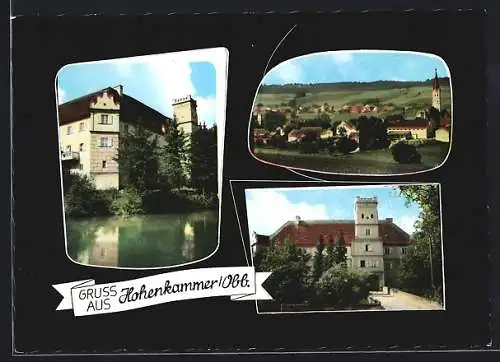 AK Hohenkammer /Obb., Schloss Hohenkammer, Eingang, Teilansicht