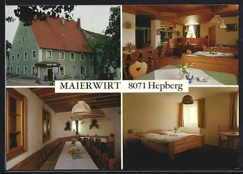 AK Hepberg, Gasthaus Maierwirt, Hauptstrasse 28, Innenansichten