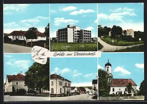 AK Denkendorf /Mittelfranken, Kirche, Strassenpartie, Ortspartie