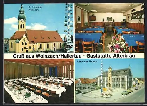 AK Wolnzach /Hallertau, Gasthaus Alterbräu, Klosterstrasse 4, Innenansichten