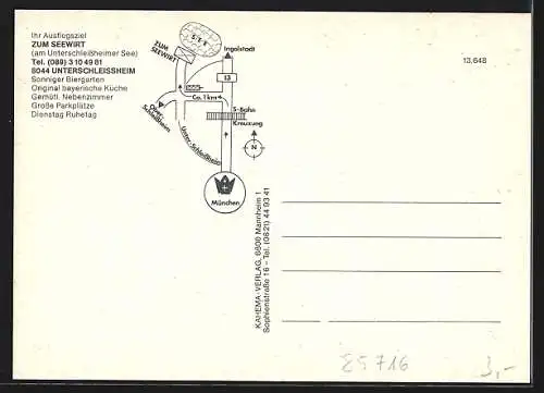 AK Unterschleissheim, Gasthof zum Seewirt am Unterschleissheimer See, Innenansicht, Terrasse