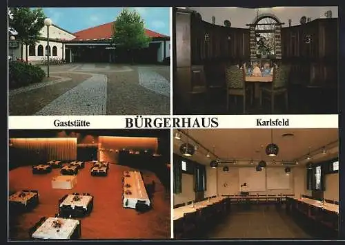 AK Karlsfeld, Gasthaus Bürgerhaus, Allacher Str. 1, Innenansichten
