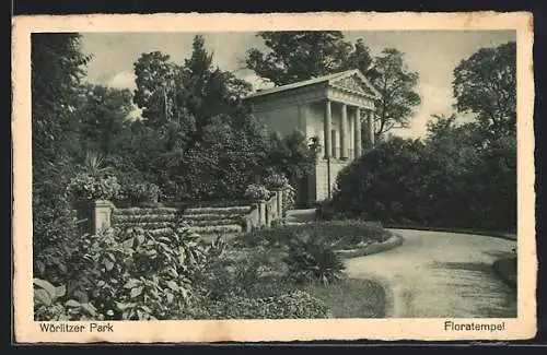 AK Wörlitz, Floratempel im Park