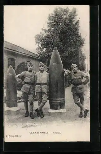 AK Camp de Mailly, Arsenal, Soldaten mit Munition