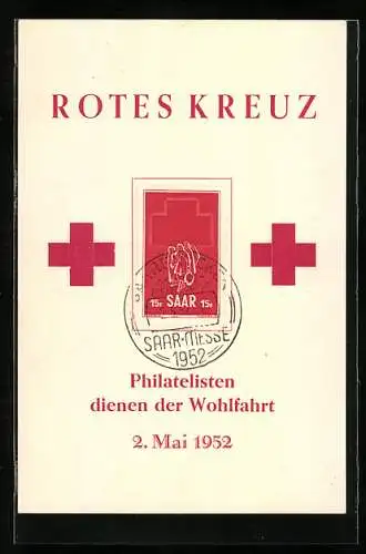 AK Rotes Kreuz, Philatelisten dienen der Wohlfahrt 1952