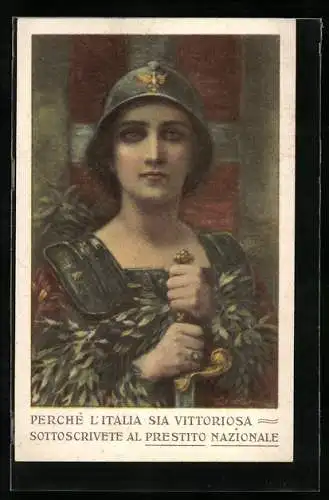 AK Aufruf zum Zeichnen italienischer Kriegsanleihen, Perchè l`Italia sia Vittoriosa