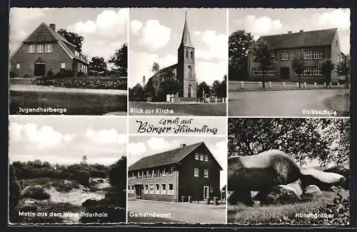 AK Börger-Hümmling, Jugendherberge, Gemeindeamt, Volksschule