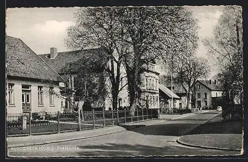 AK Augustfehn /Oldb., Partie in der Poststrasse