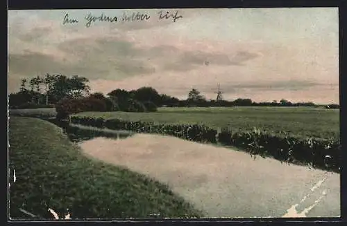 AK Godensholt, Landschaftspanorama mit Fluss