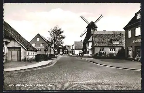 AK Augustfehn /Oldb., Windmühle in der Mühlenstrasse