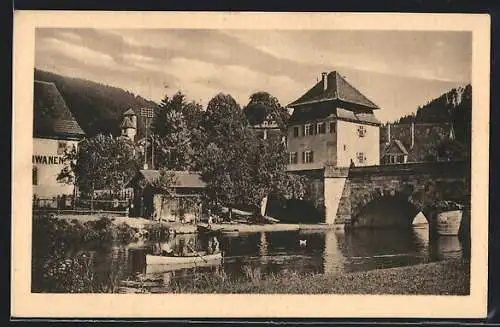 AK Hirsau, Nagoldbrücke und Oelmühle