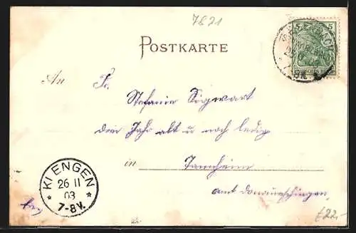 AK Bubenbach /Schwarzwald, Teilansicht mit Kirche