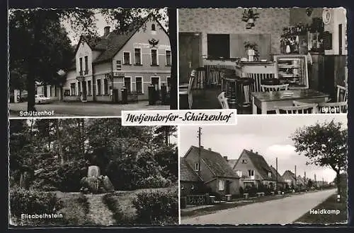 AK Metjendorf, Gasthaus Metjendorfer-Schützenhof und Elisabethstein