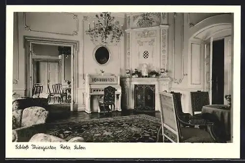 AK Bayreuth, Schloss, Thiergarten, Innenansicht