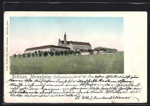 AK Neresheim, Schloss, Südwestseite