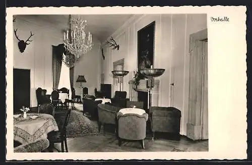 AK Bayreuth, Hotel-Restaurant Schloss Thiergarten, Vorhalle, Innenansicht