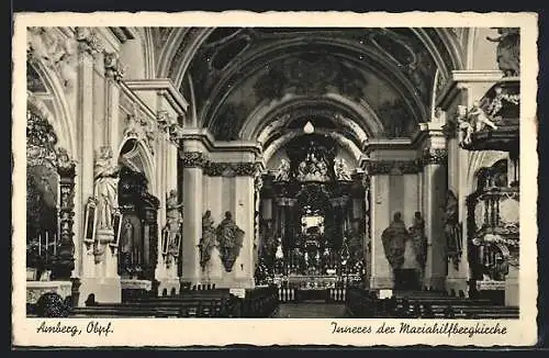 AK Amberg /Obpf., Inneres der Mariahilfbergkirche