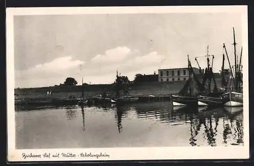 AK Butjadingen, Burhaver Siel mit Mütter-Erholungsheim